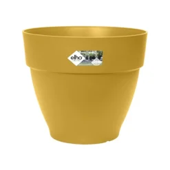 Pot en polypropylène jaune miel Elho Vibia Campana - Ø 20 x 17 cm