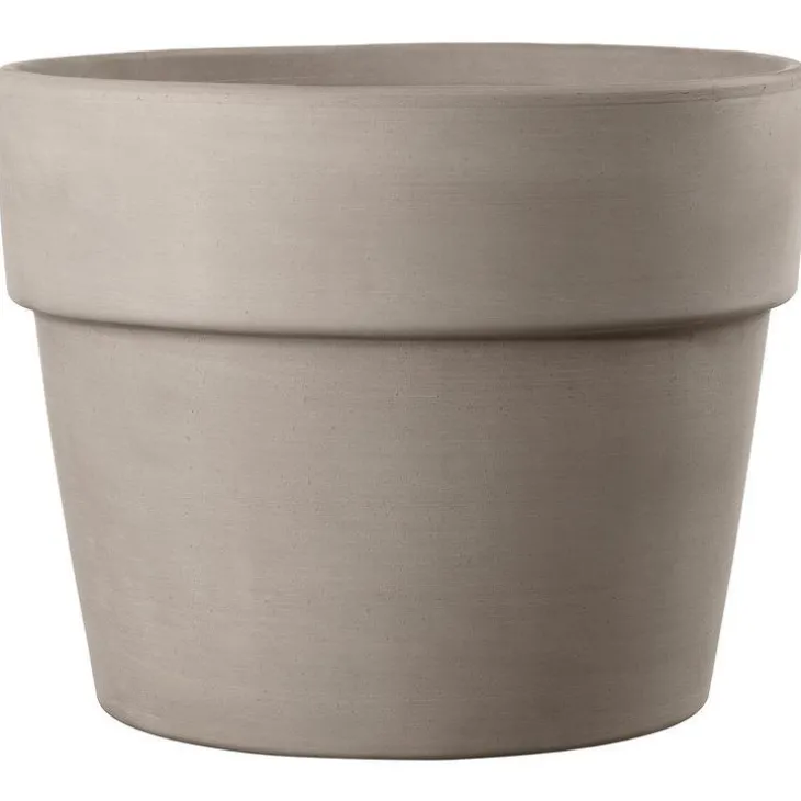 Pot en terre cuite gris Deroma Perfetto Grafite - Ø 39 x H 30,8 cm
