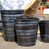 Pot en terre cuite émaillée bleu Nuit étoilée Les Poteries d’Albi Sydney - Ø 37 x H 44 cm