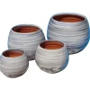 Pot en terre émaillée marron Châtaigne Les Poteries d'Albi Cancale - Ø 21 x H 21 cm