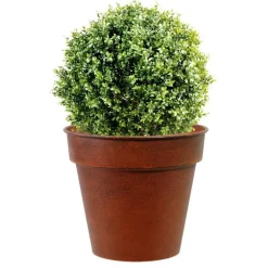 Pot horticole en acier peint brun antique Ø 32 x H 28 cm