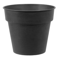 Pot horticole en acier peint anthracite Ø 32 x H 28 cm