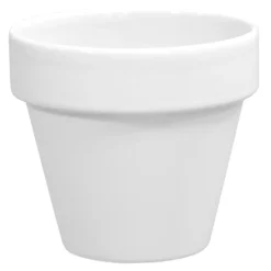 Pot horticole en terre cuite émaillée Blanc – D25 x H23