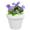 Pot horticole en terre cuite émaillée Blanc – D14 x H12