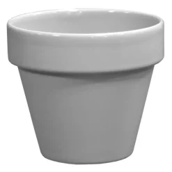 Pot horticole émaillé gris Ø 25 cm