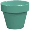 Pot horticole émaillé vert amande Ø 25 x H 22 cm
