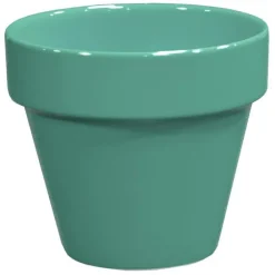 Pot horticole émaillé vert amande Ø 19 x H 17 cm