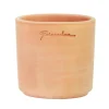Pot Petit Cylindre coloris rose en terre claire - Ø 8,5 cm x 8,5 cm x 0,300 L