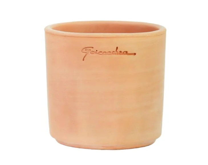 Pot Petit Cylindre coloris rose en terre claire - Ø 8,5 cm x 8,5 cm x 0,300 L