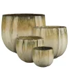 Pot rond en céramique coloris crème Edelman Corsica - Ø 47 x H 41 cm