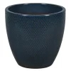 Pot rond en grès émaillé bleu océan Passion for Pottery Busan - Ø 29 x H 27 cm