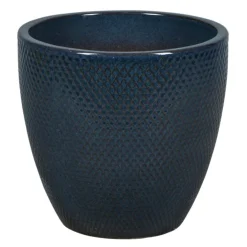 Pot rond en grès émaillé bleu océan Passion for Pottery Busan - Ø 29 x H 27 cm