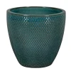 Pot rond en grès émaillé bleu Passion for Pottery Busan - Ø 29 x H 27 cm