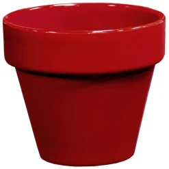 Pot rond horticole émaillé grenat Décolines - Ø 25 x 22 cm