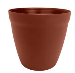 Pot rond lilo Poetic botanic® coloris marron en plastique recyclé 11,7 L - Ø 30 cm