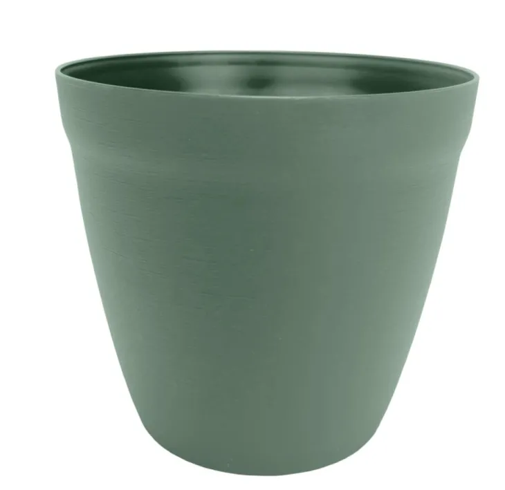 Pot rond lilo Poetic botanic® coloris vert en plastique recyclé 20,8 L - Ø 35 cm
