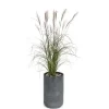Pot rond Stream haut Anthracite Ø.37 x H.60 cm