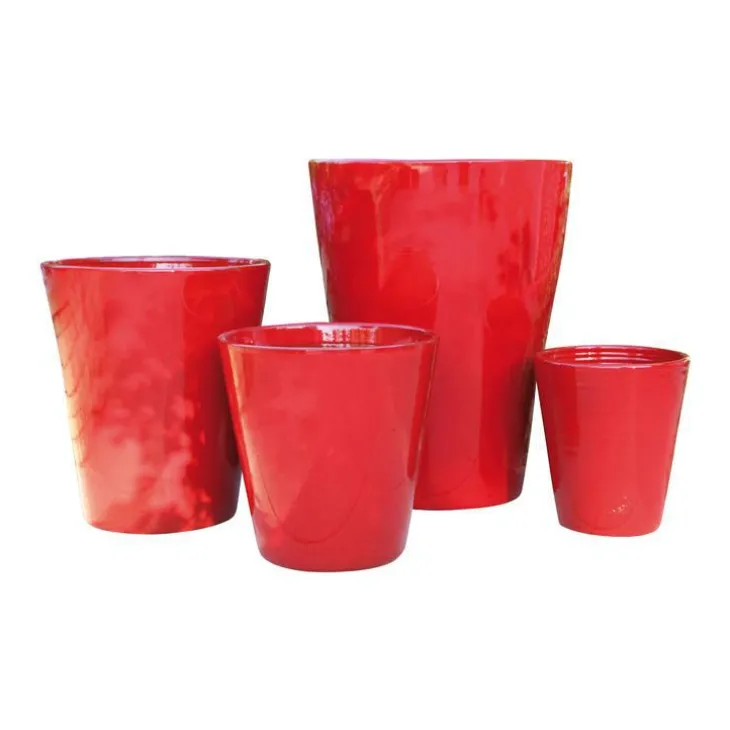 Pot Sydney coquelicot H 29 x Ø 25cm