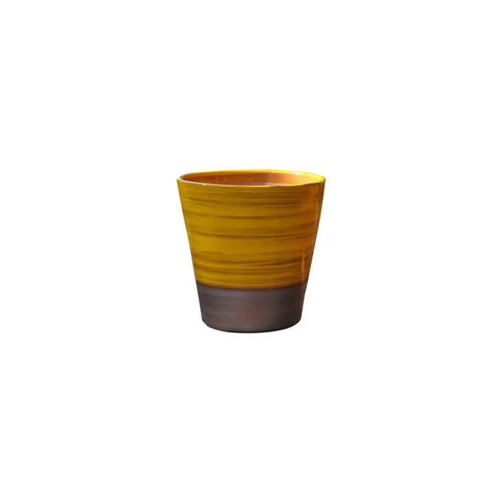 Pot Sydney Ibiza Sunshine en terre cuite émaillée H 44 x Ø 37 cm