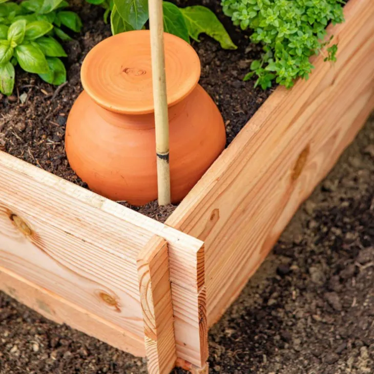 Potager carré brut botanic® - 120 x 120 x 16 cm