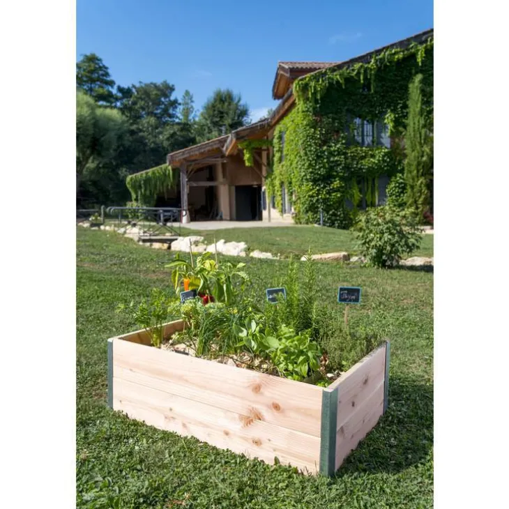 Potager carré en bois Mon Petit Potager gamme Design - 80 x 75 x 36 cm