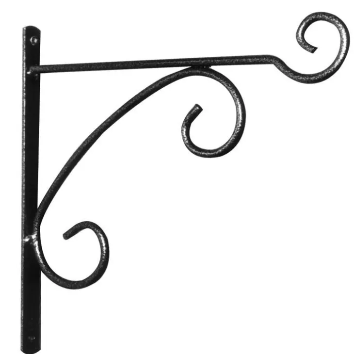 Potence en fer rond gris martelé 40 cm