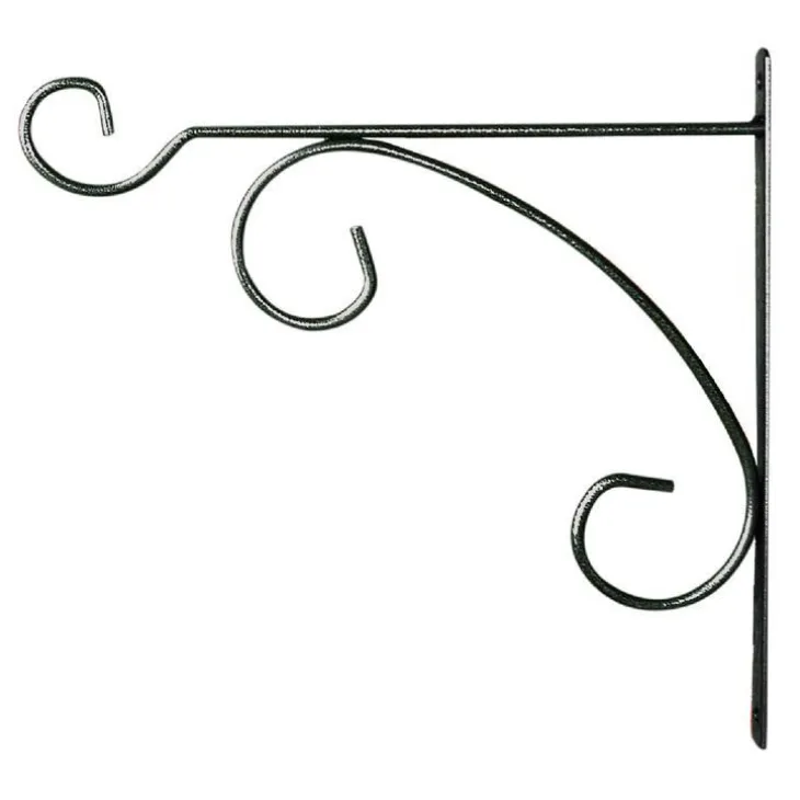 Potence en fer rond gris martelé 40 cm