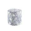 Pouf coloris bleu en bois et coton polyester Malia - 40 x 40 cm