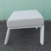 Pouf ottoman Kledi en aluminium, teinte pelican - BIZZOTTO Kledi