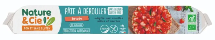 Pâte brisée bio à dérouler surgelée Nature et Compagnie - 260 g