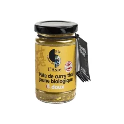 Pâte de curry doux jaune bio 100g