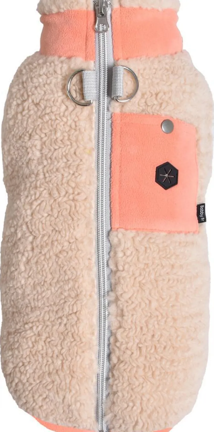 Pull pour chien coloris corail Bobby Alpaga - Taille 32S