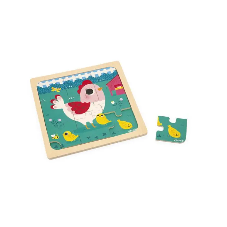 Puzzle Janod Poulette Henriette - 9 pièces