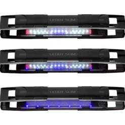 Rampe LED aquarium eau douce, duo Sunny & Plant, noir - AQUAEL Leddy Slim 2.0, 16 W
