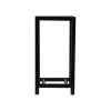 Range et portes buches coloris noir en acier - 30 x 23,5 x 59,7 cm