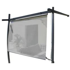 Rideau brise soleil coloris gris en textilene Couleurs du monde