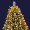 Robe de sapin lumineuse à 432 micro-LED ambre sur câble noir intérieur/extérieur - 1,80 m