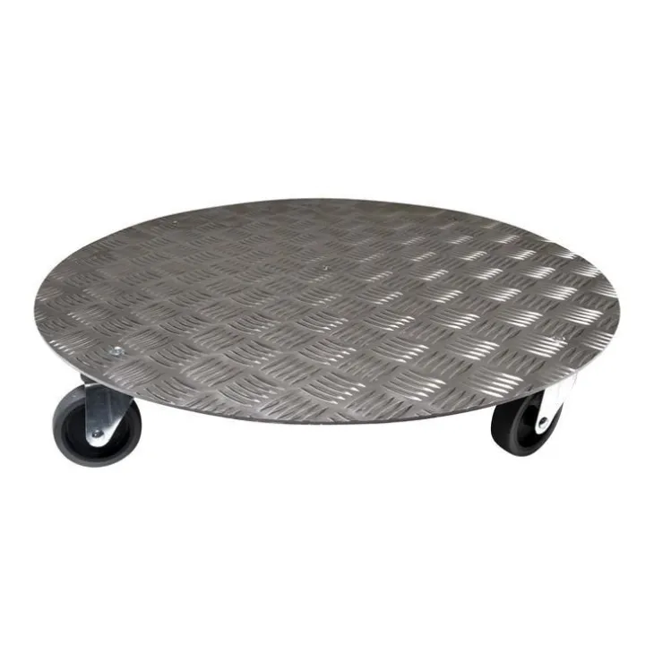 Roule-plantes à 5 roues dont 1 frein en aluminium gris Louis Moulin - Ø 60 cm