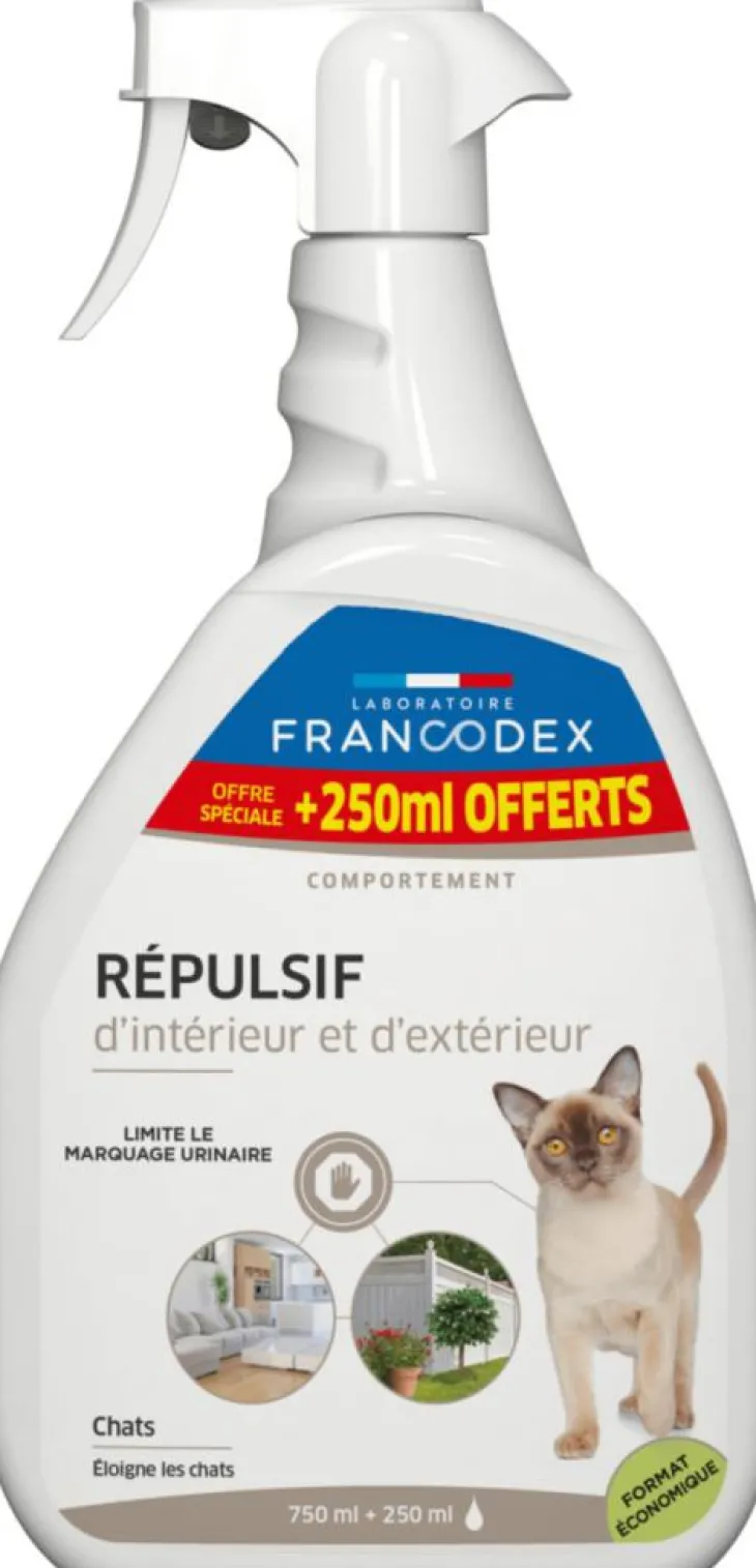 RŽpulsif d'intŽrieur et d'extŽrieur pour chat agrumes et lavande Francodex - 1 L