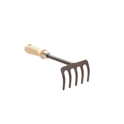 Râteau à 5 dents de couleur marron