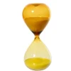 Sablier en verre coloris ocre et or - Ø 7 x H 17 cm