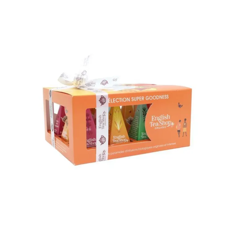 Sachets de thés pyramide prismes super goodness bio English Tea - 12 sachets