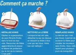 Sacs à litière filtrants pour chat coloris blanc Kiviks - Taille XL 55 x 40 x 26 cm