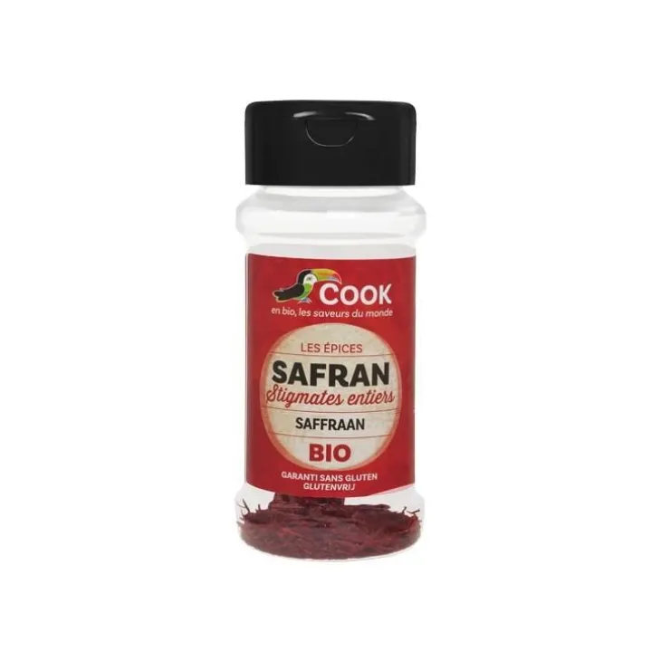 Safran en stigmates bio dans un pot de 1 g