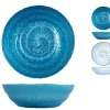 Saladier en verre bleu transparent Le club - Ø 22 x H 18 cm