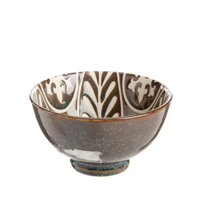 Saladier Penjab coloris marron en porcelaine - Ø 20 cm
