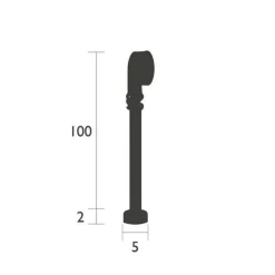 Sangle de suspension en polyester avec culot bleu Acapulco pour lampe Fermob Aplo - Ø 5 x 100 cm