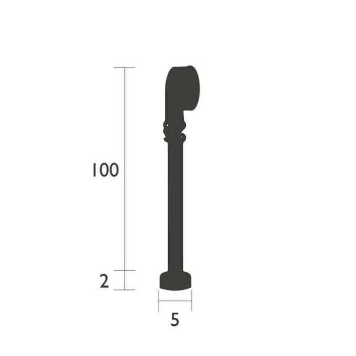 Sangle de suspension en polyester avec culot bleu Acapulco pour lampe Fermob Aplo - Ø 5 x 100 cm