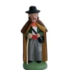 Santon pour crèche vieux berger gris - 7 cm