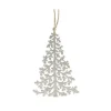 Sapin avec paillettes en fibre de bois naturel Weiste - 14 cm